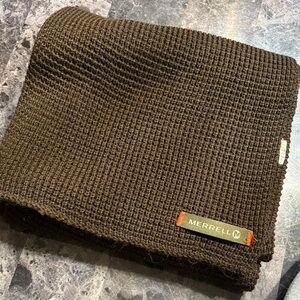 Merrell Dark Brown Waffle Knit Scarf